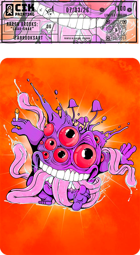 "Gnar-Gnar" Cotton Giclee