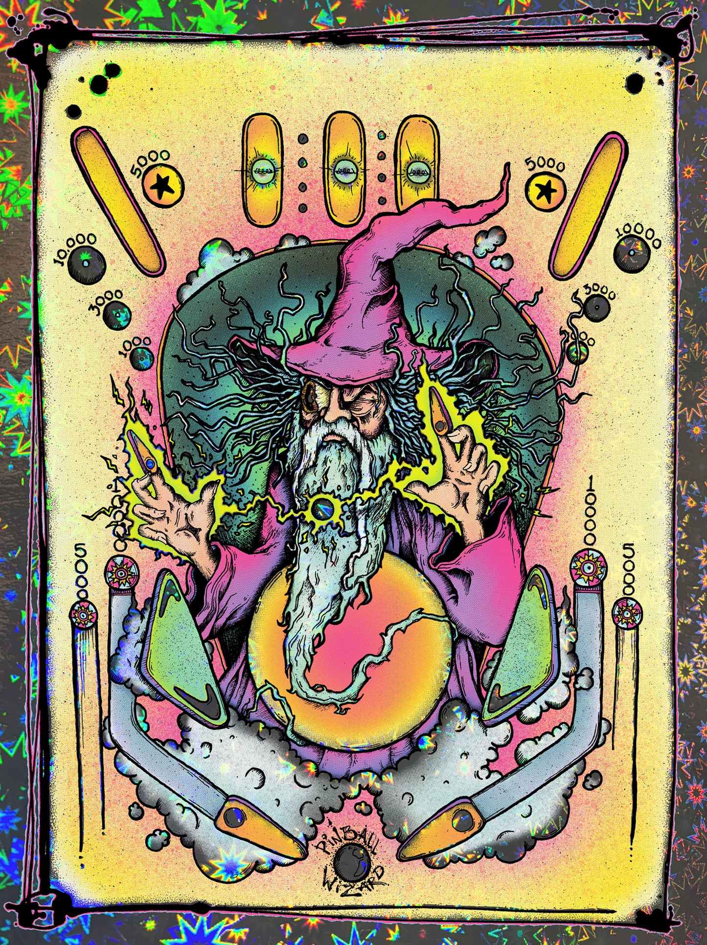 "Pinball Wizard"-Large Screenprint Foil