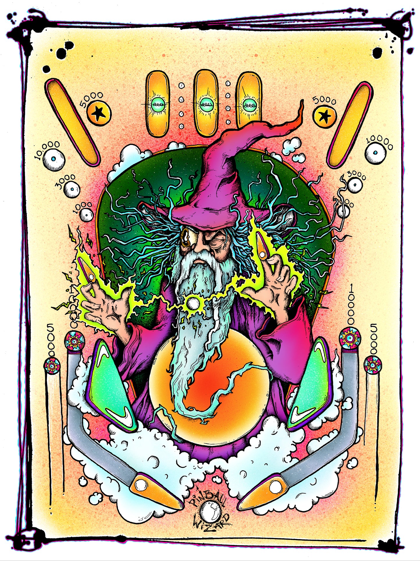"Pinball Wizard" Cotton Giclee