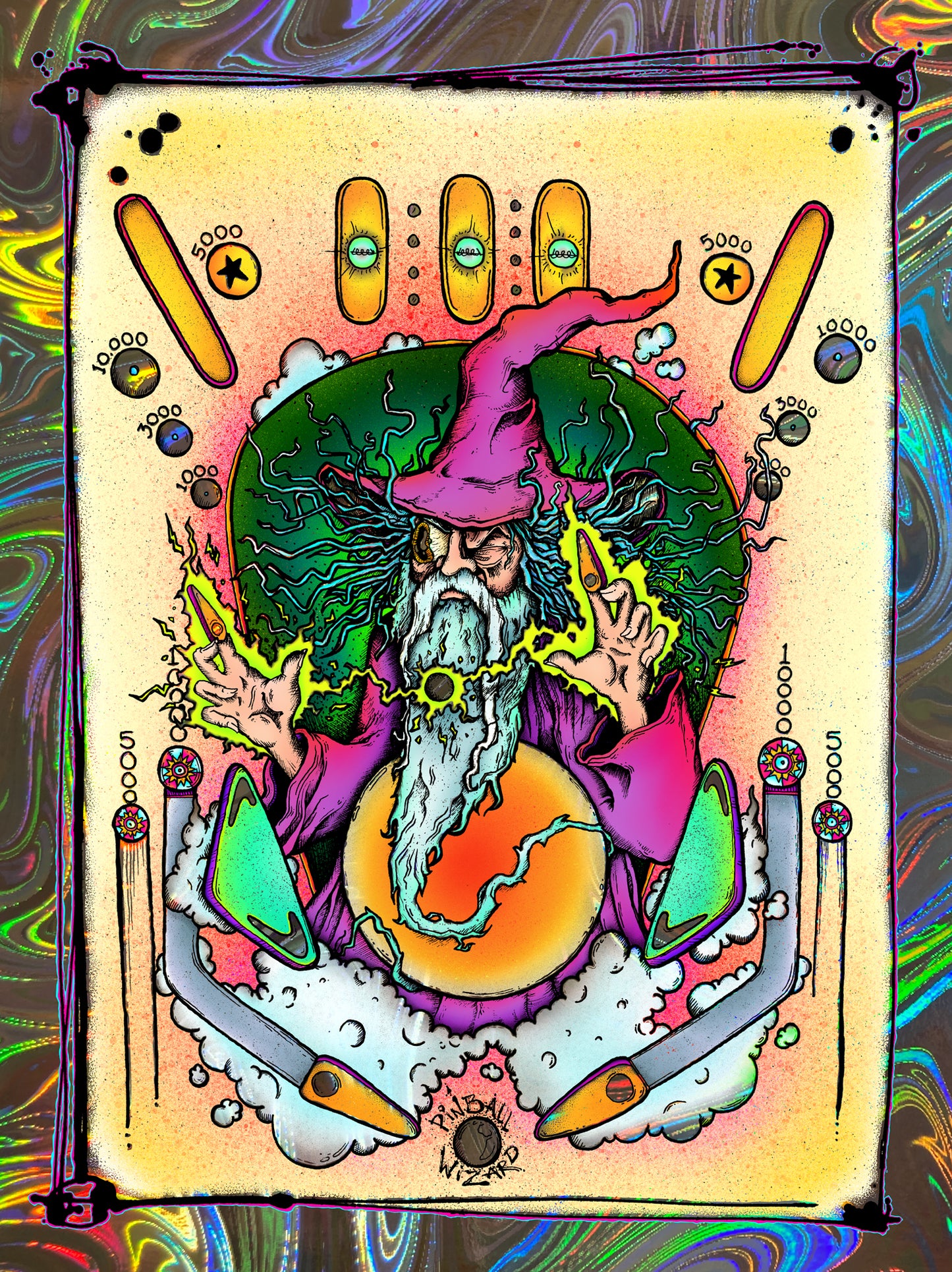 "Pinball Wizard"-Holo Giclee Mini